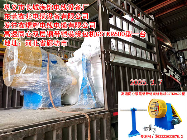 高速同心雙層鋼帶鎧裝繞包機(jī)GSTKR600型