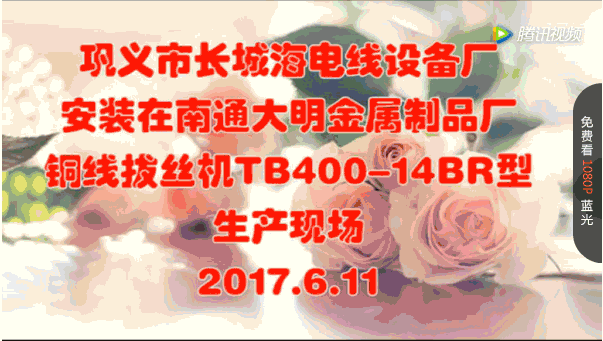 銅線拔絲機(jī)TB400-14BR型生產(chǎn)現(xiàn)場