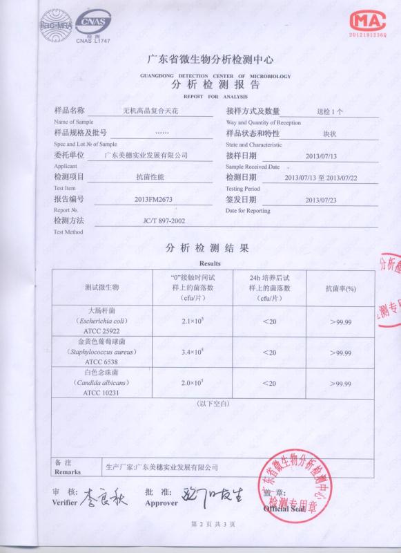 抗菌性能檢驗報告圖